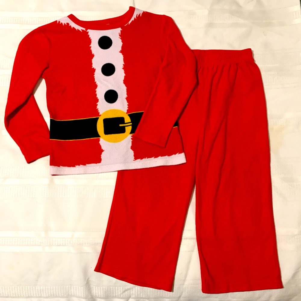 Size 4 Fleece Santa Pajama Set